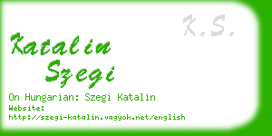 katalin szegi business card